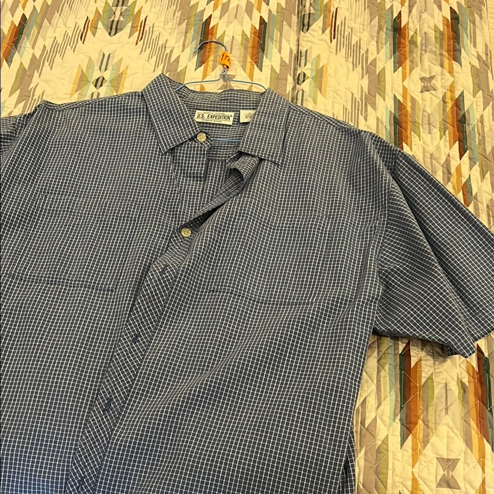 Blue Checkered Men's Shirt